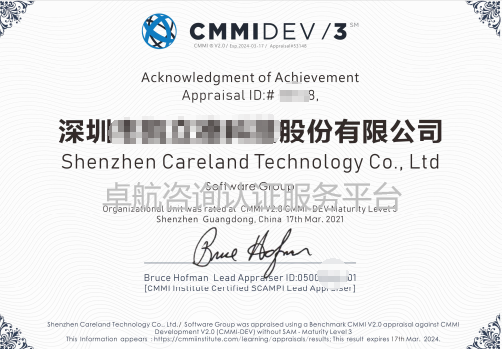 CMMI2.0認(rèn)證證書分享！