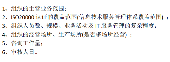 2022年做ISO20000認(rèn)證，這些方面會(huì)涉及費(fèi)用哦！